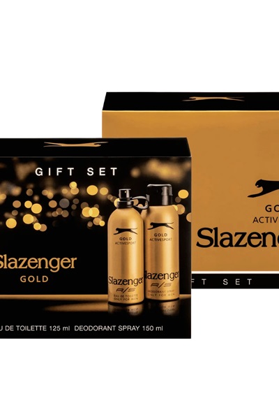 Parfüm Gold Edt 125ml + 150ml Erkek Deodorant Kofre Set Slazenger STD