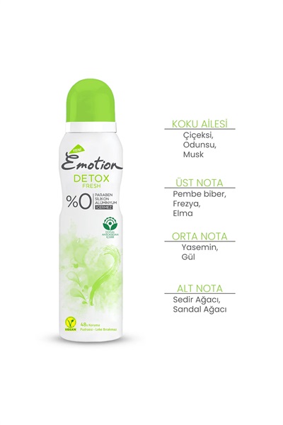 Detox Fresh Kadın Deodorant 150ml Emotion STD
