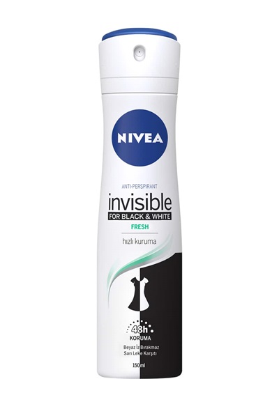 Invisible Black&White Fresh Kadın Deodorant 150ml Nivea STD