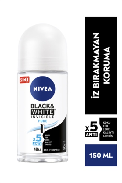 Invisible Black & White Pure Kadın Roll-on 50ml Nivea STD