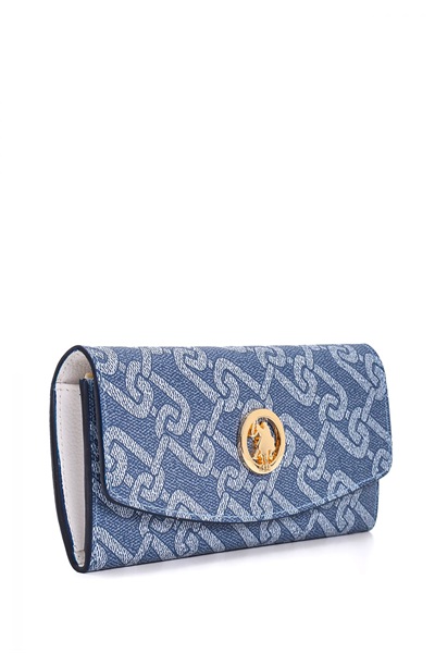 U.S. Polo Assn. Kadın Cüzdan USC23352 DENİM-BEYAZ