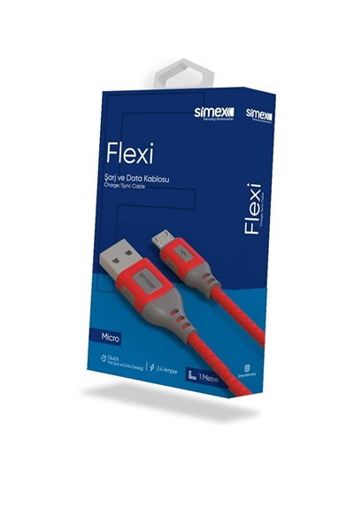 Universal Micro Data Kablosu Spk-09 Flexi 1Mt Spk-09 Kırmızı
