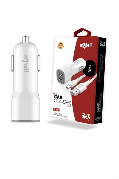 Universal Micro Araç Sarji My-A5 2In1 2 Usb'Li 10W My-A5 BEYAZ