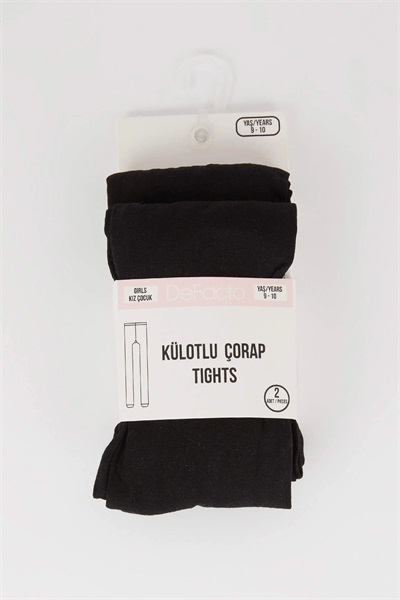 Defacto Kız Çocuk Çorap Y5011A6/BK23 BLACK