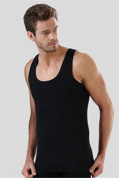 1151-XXL Penye Erkek Atlet Anıt Siyah