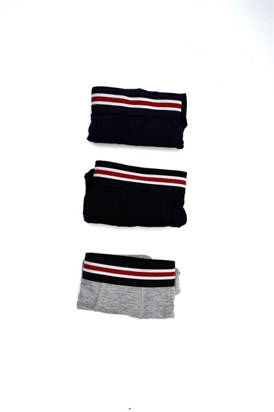 01 3 Lü Erkek Boxer&Külot Ribket SİYAH-LACİ-GRİ