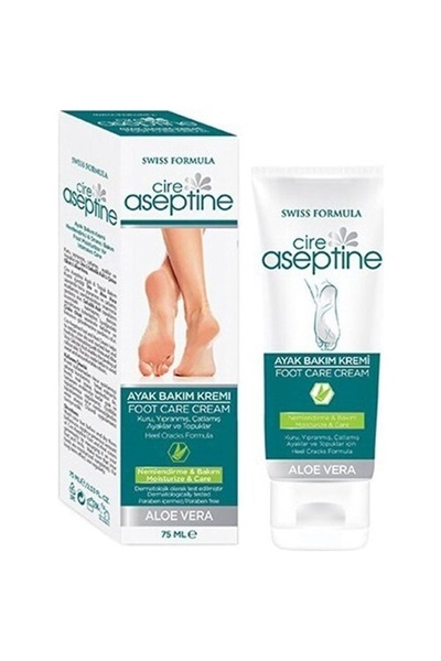 Aseptine Ayak Bakım Kremi 75 ml Aloe Vera Cire STD