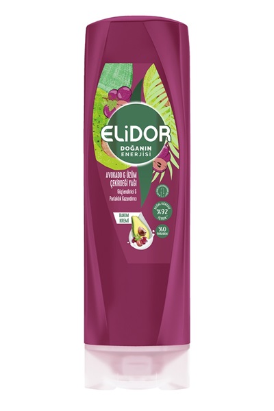 Saç Kremi 350 ml Avokado ve Üzüm Çekirdeği Yağı Elidor STD