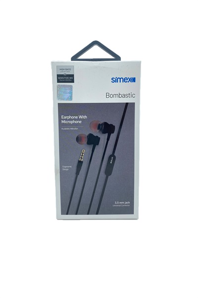 Mikrofonlu Kulaklık 3,5 Universal Spd-04 Bombastic Simex Siyah