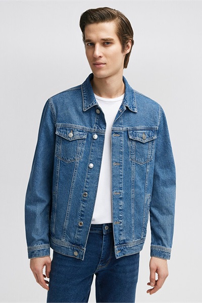 Mavi Erkek Jean Ceket M0115280974 Used Blue Denim