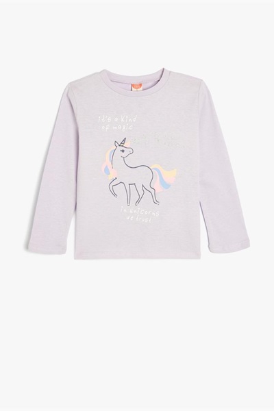 Koton Kız Bebek Sweat 5WMG10071AK LİLA