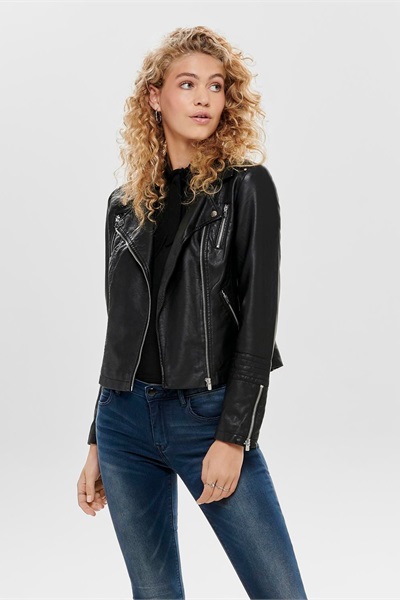 Only Onlgemma Faux Leather Bıker Otw Noos Kadın Deri Mont Ve Ceket 15153079 Black