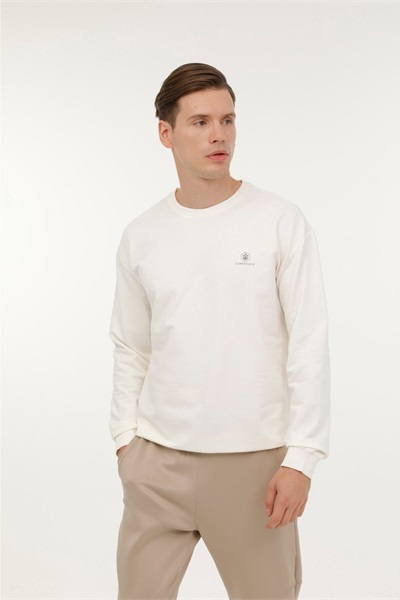 4W Mb Sn75 C Neck Sw 4Pr Lumberjack Erkek Sweat A101813215 EKRU