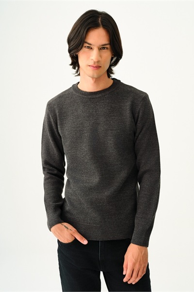 Loft Erkek Kazak LF2036726 ANTHRACITE MELANGE