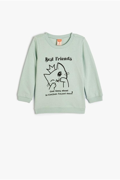 Koton Kız Bebek Sweat 5WMG10108AK MAVİ