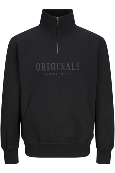 Jack & Jones Jorfrederıksberg Sweat Quarter Zıp Erkek Sweat 12262816 Black