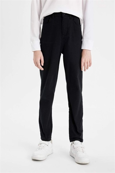 Defacto Erkek Çocuk Kanvas Pantolon U3254A6/BK81 BLACK