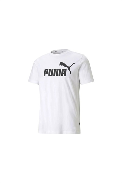 Puma Ess Logo Tee Unisex T-shirt 586666-02 WHİTE