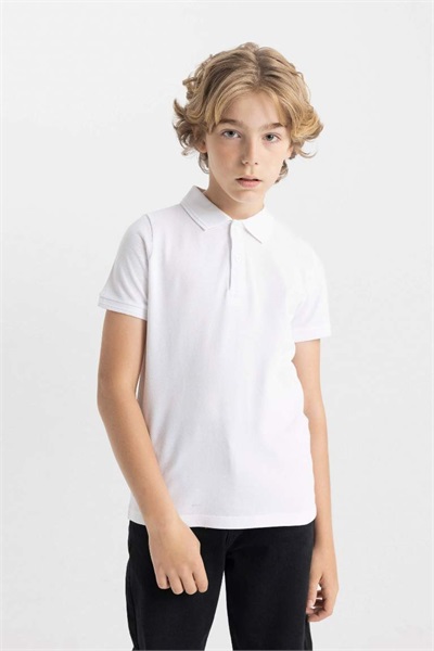 Defacto Erkek Çocuk T-shirt K1689A6/WT34 WHITE