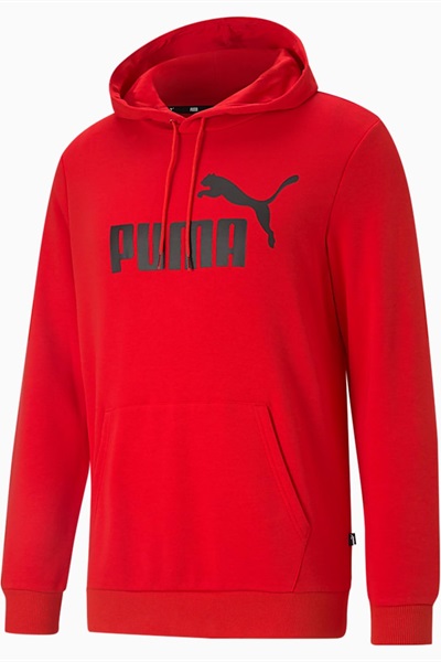 Puma Ess Big Logo Hoodie Unisex Sweat 586688-11 High Risk Red