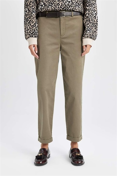Defacto Kadın Kanvas Pantolon D7413AX/KH260 Khaki
