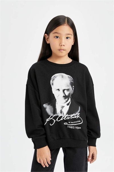 Defacto Kız Çocuk Sweat D4187A8/BK81 BLACK