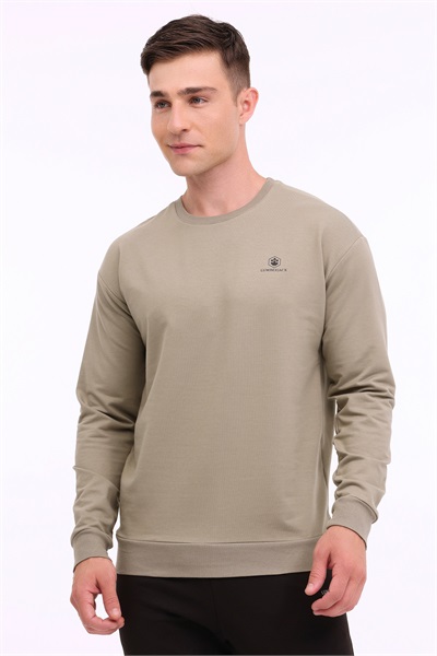 4W Mb Sn75 C Neck Sw 4Pr Lumberjack Erkek Sweat A101813209 HAKİ