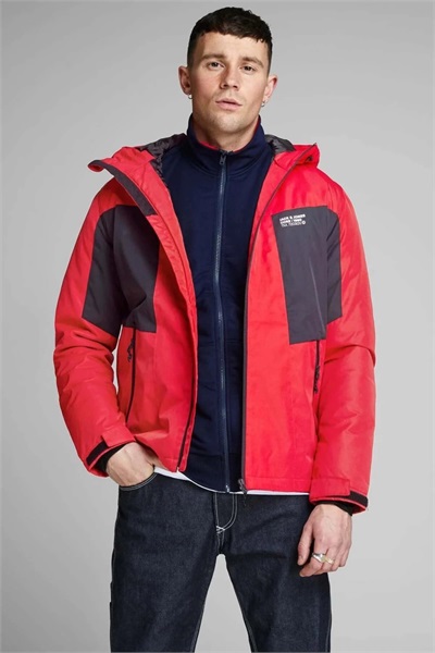 Jack & Jones Jcobest Jacket Erkek Mont 12140297 Tango Red