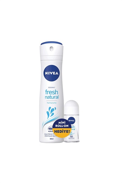Fresh Natural Kadın Deodorant 150 ml + Mini Roll-on 25 ml NIVEA STD