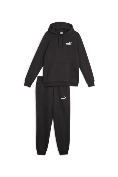 Puma Feel Good Hooded Sweat Suit Fl Cl Erkek Eşofman Takım 676836-01 BLACK