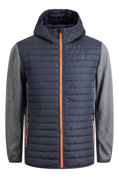 Jack & Jones Jjemultı Quılted Jacket Noos Erkek Ceket 12182242 Black/GREY MELANGE SLEEVE