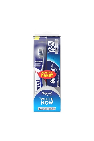White Now Diş Macunu 75 ml + Performance Fırça Set Signal STD
