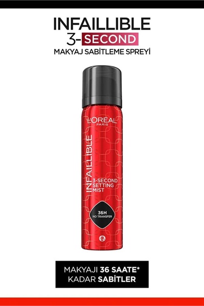3-Second Makyaj Sabitleme Spreyi | L'oréal Paris Infaillible STD