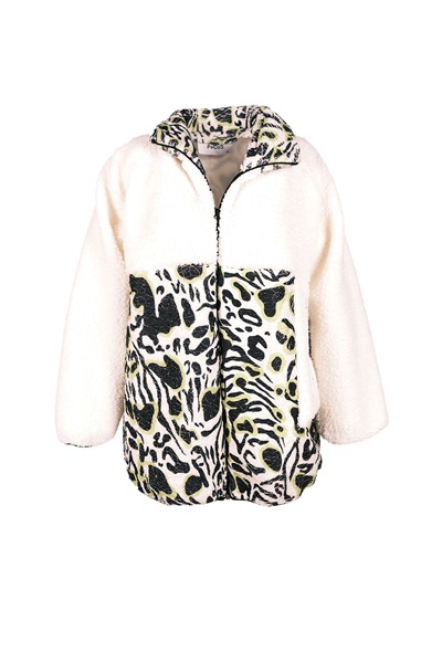 Model Zebra  Kadın Mont Dijital Ekru