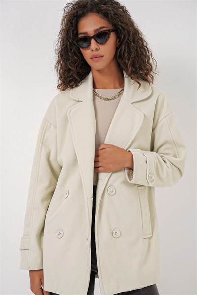 Kadın Mont 9143 KREM