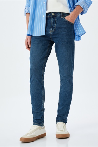 Koton JUSTIN Super Skinny Erkek Jean  Pantolon 5SAM40041ID ORTA İNDİGO