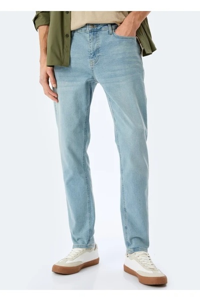 Koton JUSTIN Super Skinny Erkek Jean  Pantolon 5SAM40046ID AÇIK İNDİGO