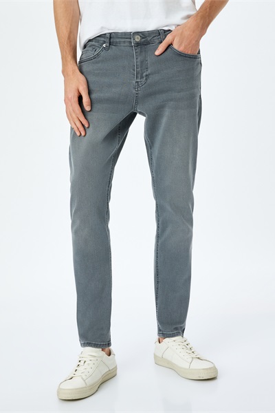 Koton MICHEAL Skinny Erkek Jean  Pantolon 5SAM40051ID  GRİ