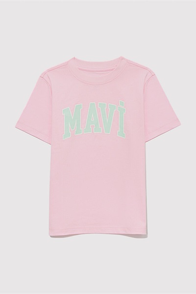 Mavi Logo Tişört Toz Pembe Kız Çocuk T-Shirt M7610109-86953 Toz Pembe