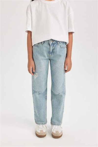 Defacto Kız Çocuk Jean Pantolon D3370A8/NM28 MID BLUE