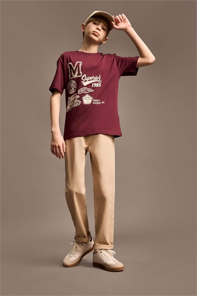 Defacto Erkek Çocuk  Kanvas Pantolon D5859A8/BG670 BEIGE