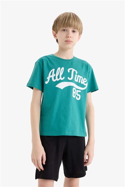 Defacto Erkek Çocuk  Şort Takım E6541A8/GN749 D.GREEN