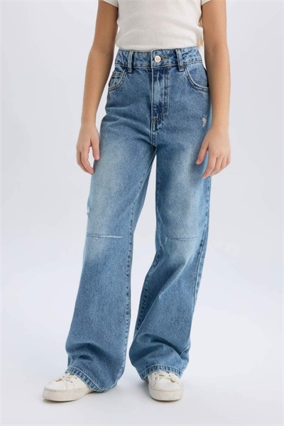 Defacto Kız Çocuk  Jean Pantolon D7374A8/NM39 LT.BLUE