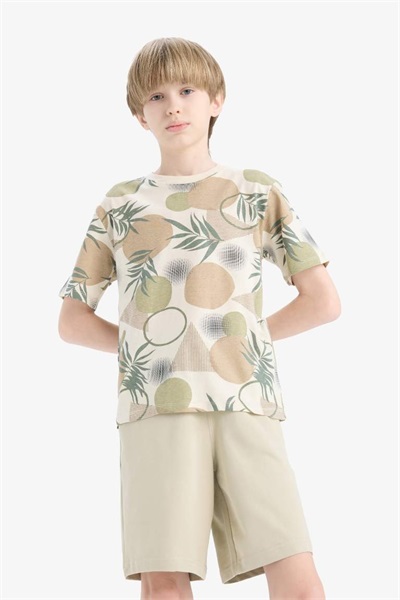 Defacto Erkek Çocuk  Penye Şort B5867A8/KH479 LT.KHAKI
