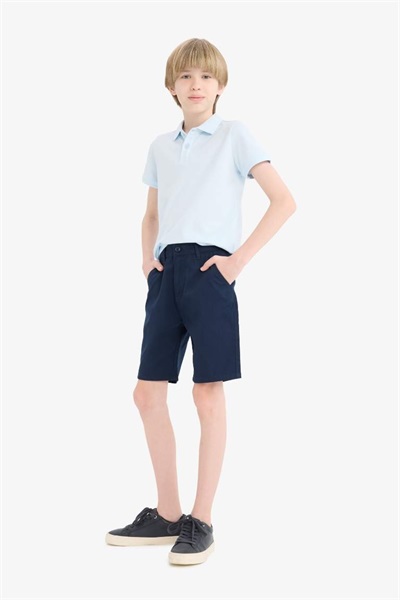 Defacto Erkek Çocuk  Kot&Kanvas Şort C2955A8/NV135 NAVY