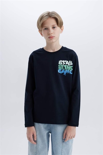 Defacto Erkek Çocuk  Sweat D7698A8/NV146 NAVY