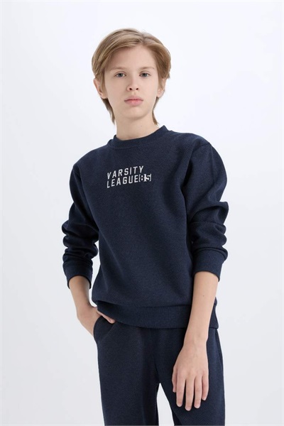 Defacto Erkek Çocuk  Sweat Takım D9819A8/NV254 NAVY MELANGE