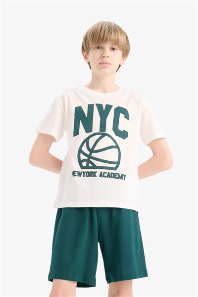 Defacto Erkek Çocuk  Şort Takım E6542A8/WT32 OFF WHITE