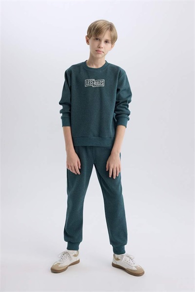 Defacto Erkek Çocuk  Sweat Takım D9853A8/BE787 PETROL MELANGE
