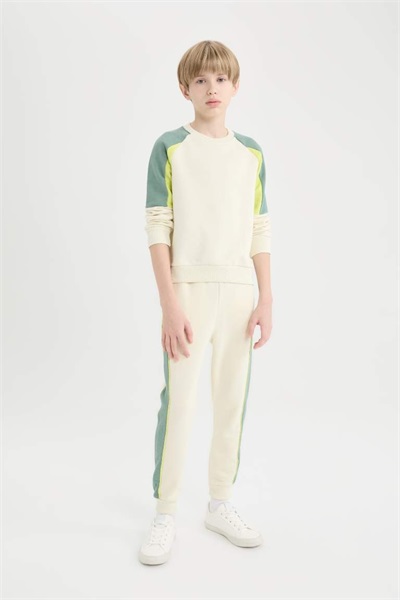 Defacto Erkek Çocuk  Sweat Takım D9865A8/BG772 SAND